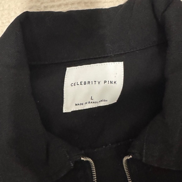 NWT Celebrity Pink Black Utility Jacket Size Large - Picture 2 of 8